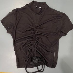 Sheer Black Top. Size S.